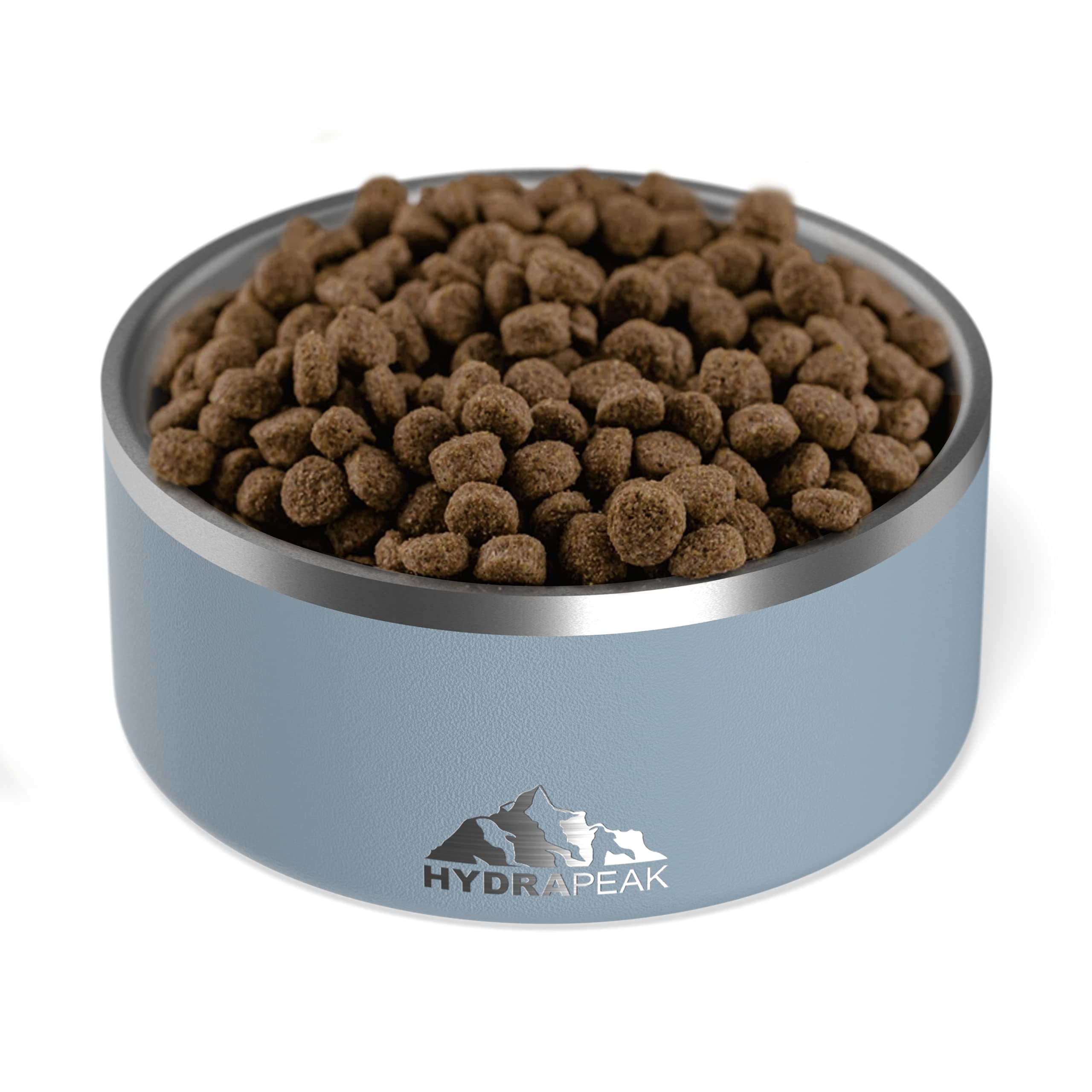 Hydrapeak Non-Slip Stainless Steel Dog Bowl - 8 Cup (64oz) Storm Gray