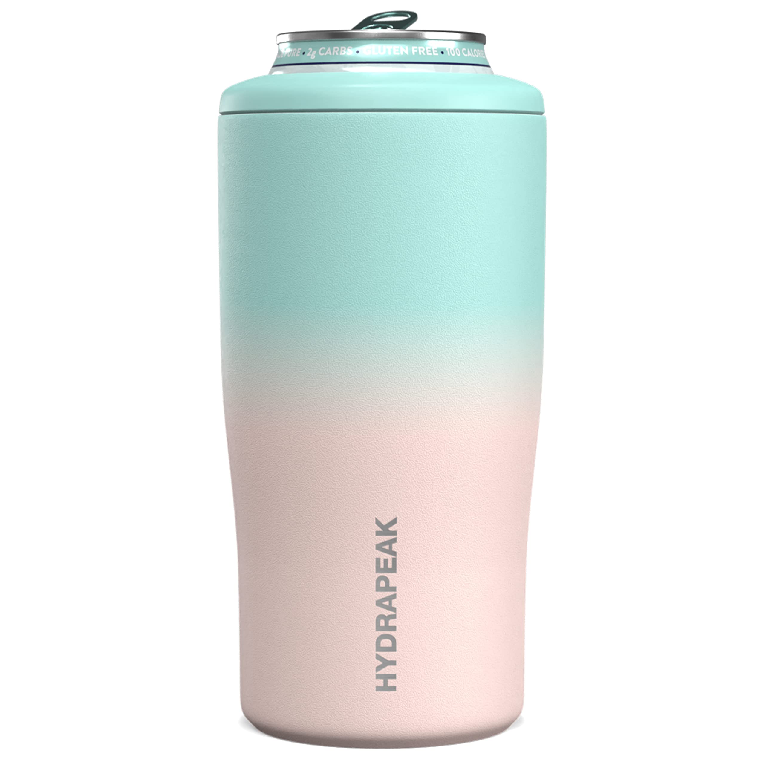 Hydrapeak 4-in-1 Insulated Can Cooler - Hawaiian Sunset, Fits 12 oz Slim & Standard Cans and Bottles