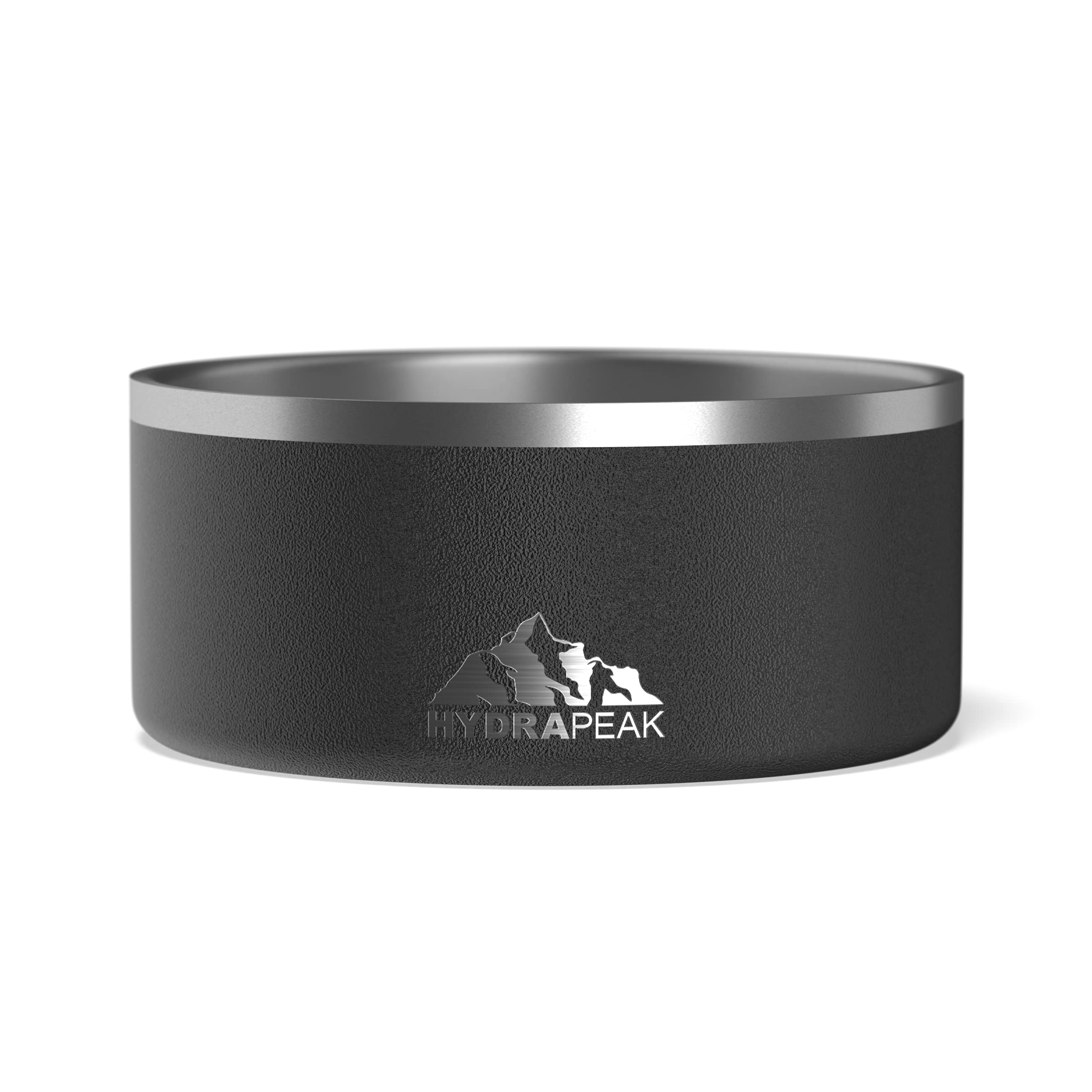Hydrapeak Dog Bowl – Non-Slip Stainless Steel Water and Food Dish | 8 Cup Black