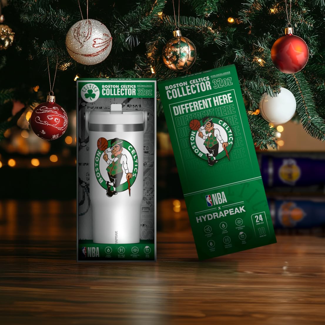 Hydrapeak NBA Boston Celtics Nomad 32oz Insulated Tumbler - Limited Edition White Collector Gift Box