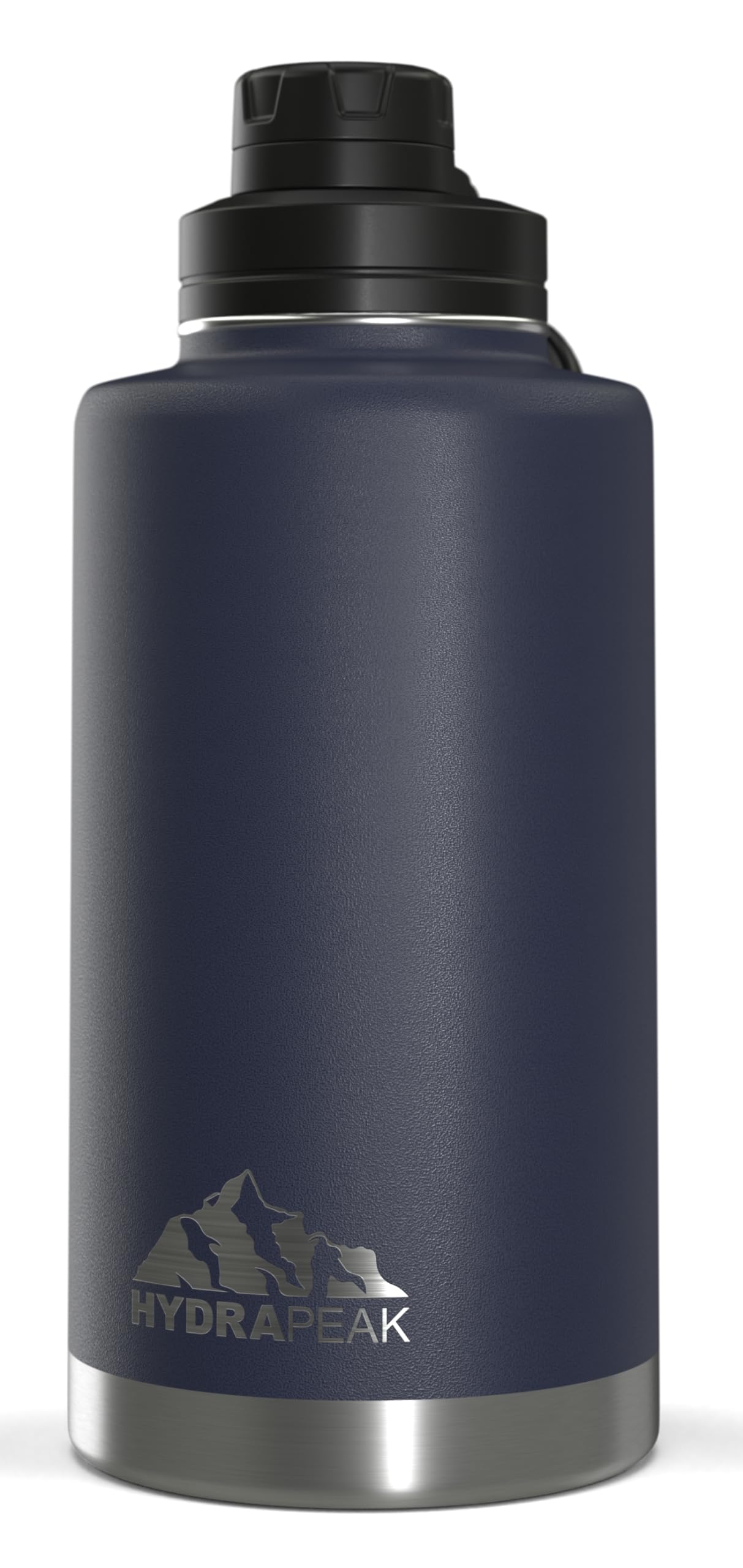 Hydrapeak 50oz Insulated Large Water Bottle - Leak Proof Stainless Steel Flask (Navy)