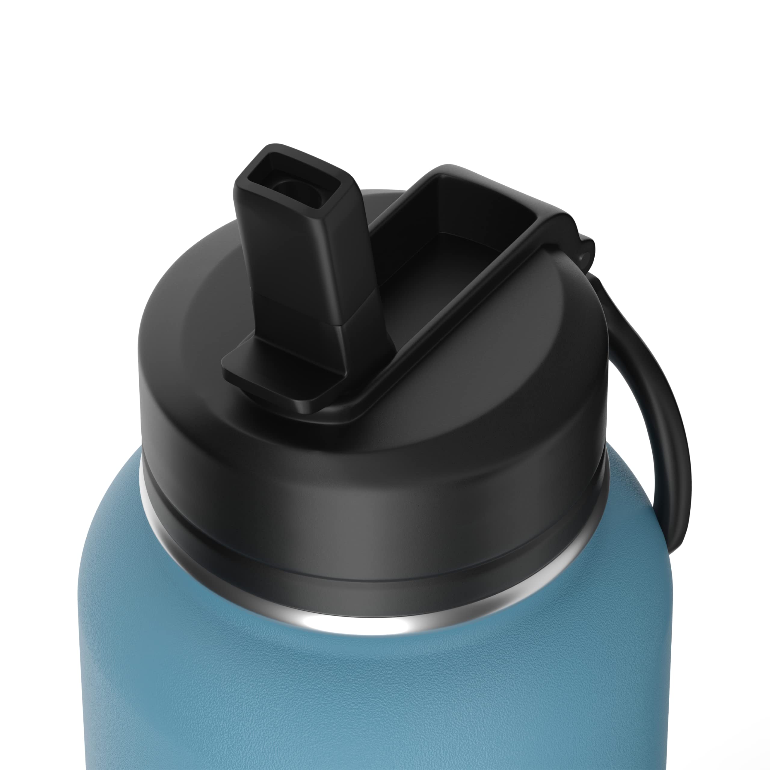 Hydrapeak 32oz Insulated Water Bottle with Straw Lid - Leak-Proof, Double-Wall Vacuum Insulation, Spring Lake