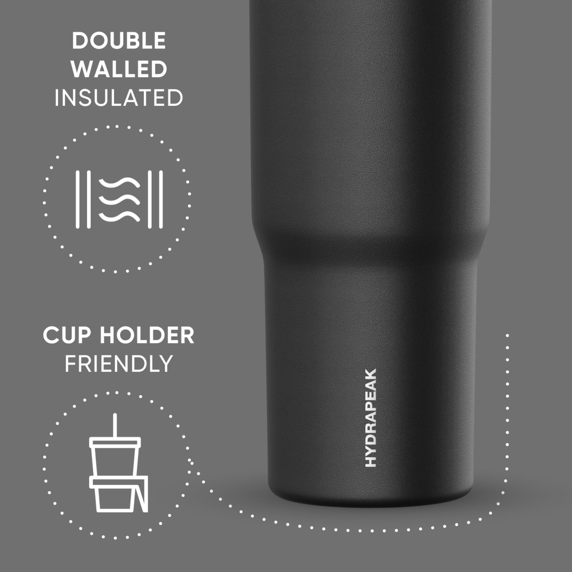 Hydrapeak Nomad 32oz Insulated Travel Tumbler - Leak-Proof, Cupholder Friendly, 24H Cold