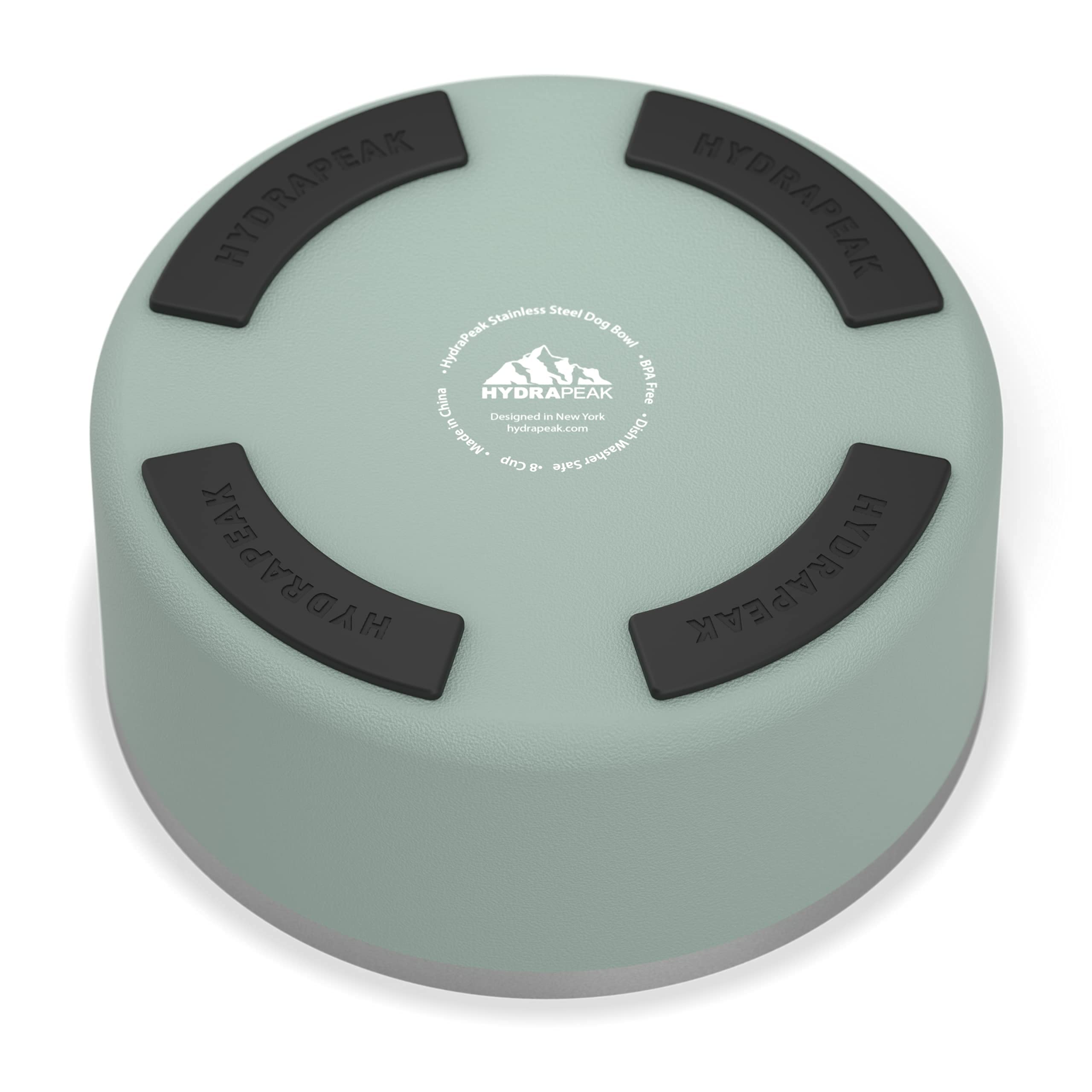 Hydrapeak Dog Bowl Non-Slip Stainless Steel 8 Cup - Teal, Large Size for Water and Food