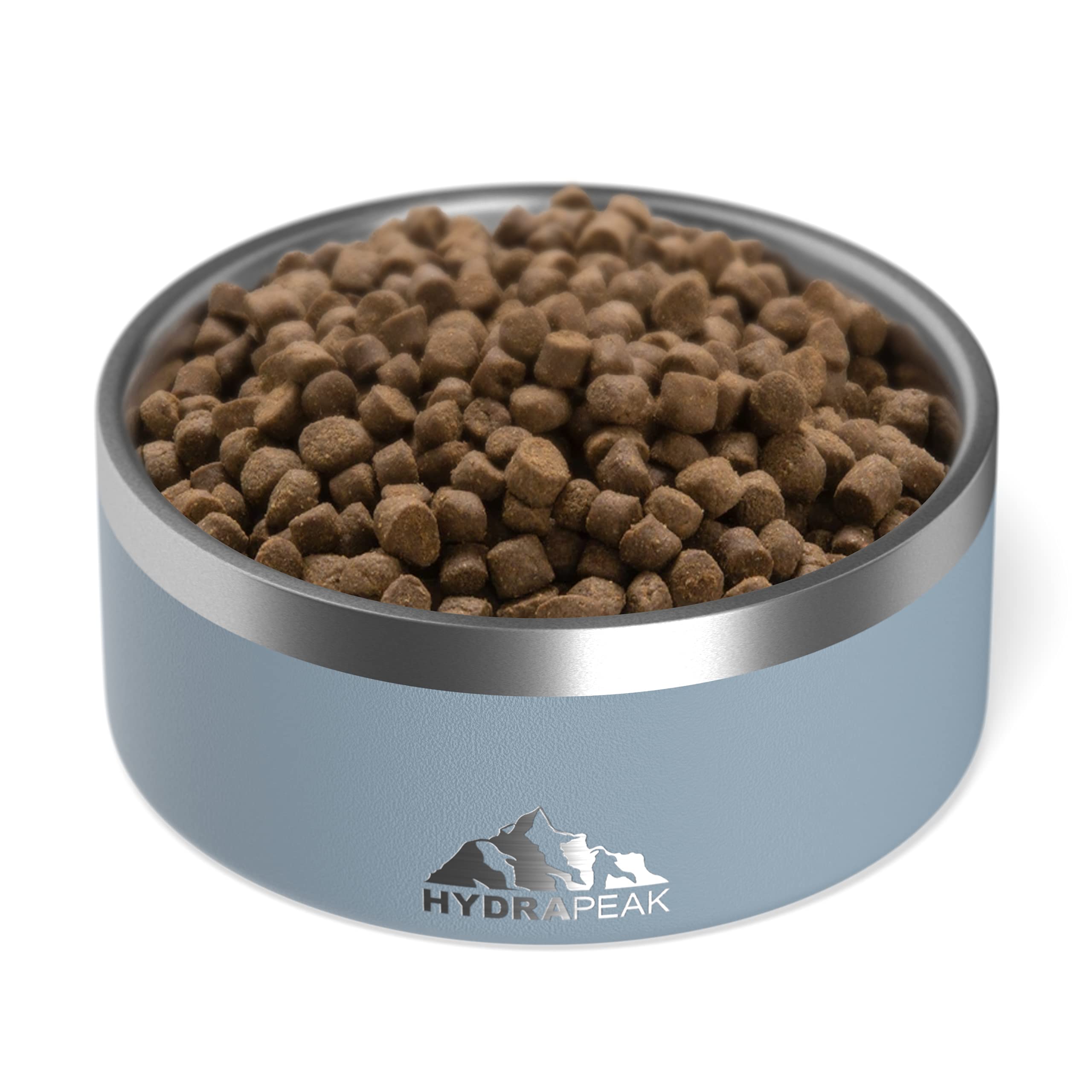 Hydrapeak Dog Bowl - Non-Slip Stainless Steel, 32oz (4 Cups), Storm, for Small Dogs