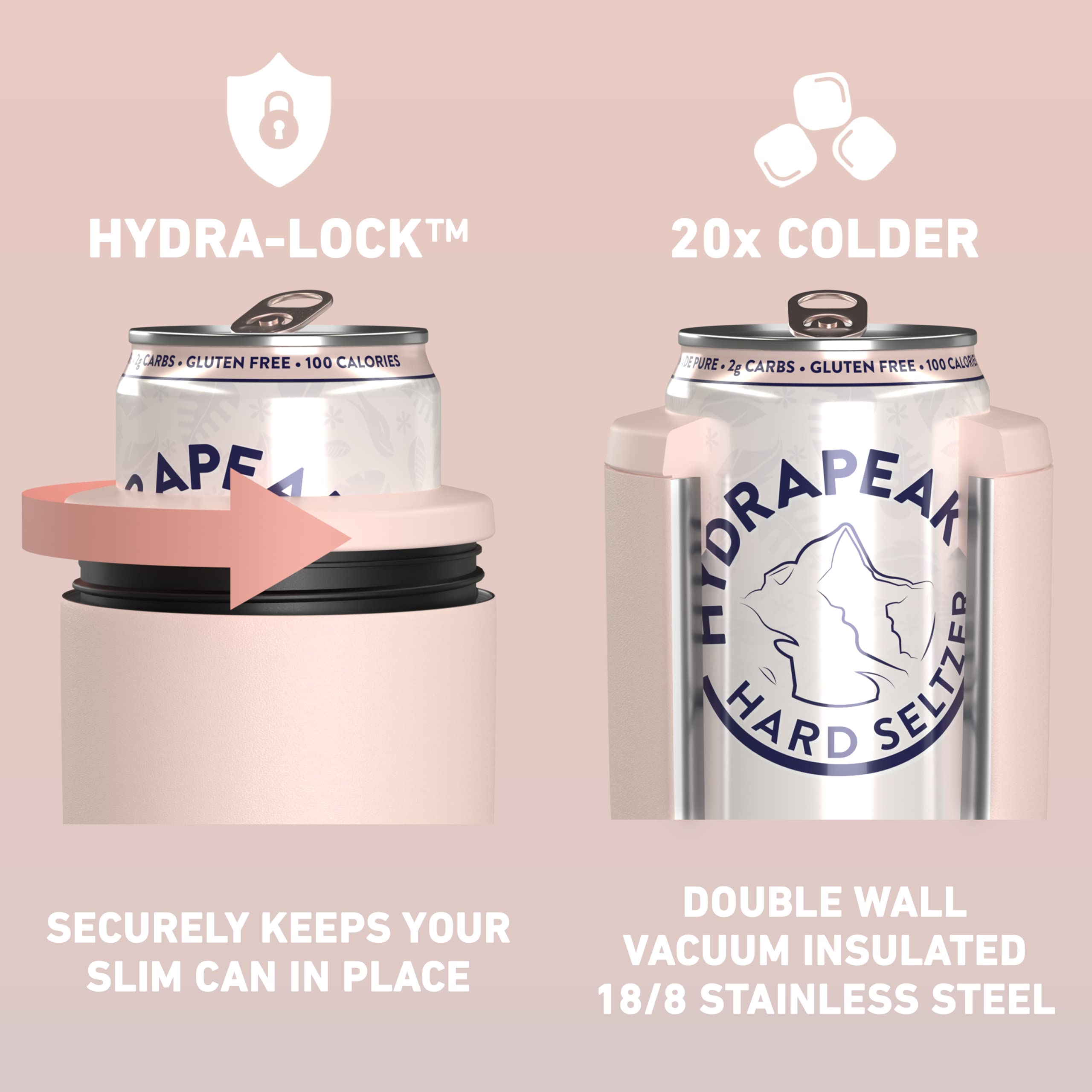 Hydrapeak 4-in-1 Insulated Can Cooler - Seashell
