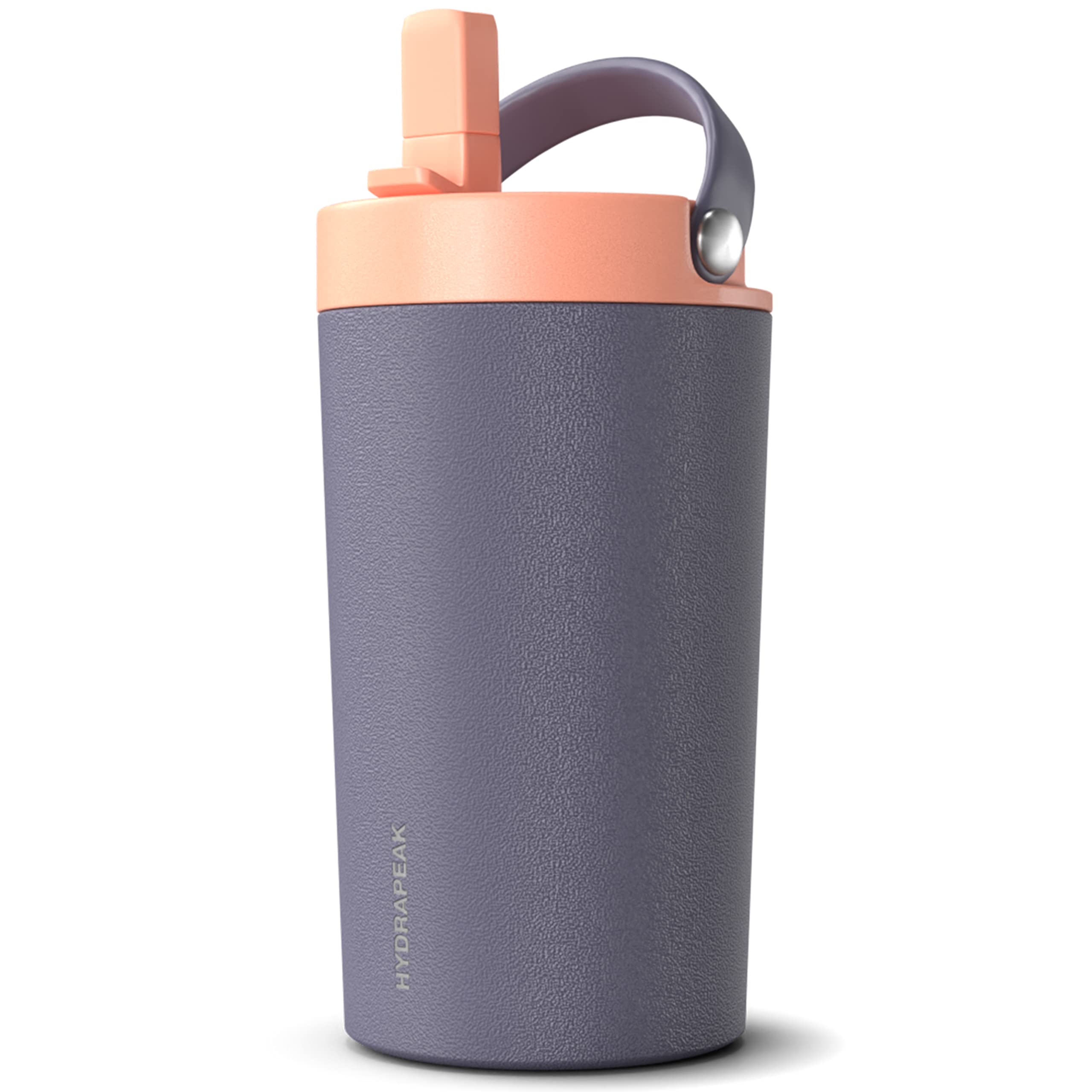 Hydrapeak Junior 14oz Insulated Kids Water Bottle - Plum/Peach, Two-Tone Straw Lid