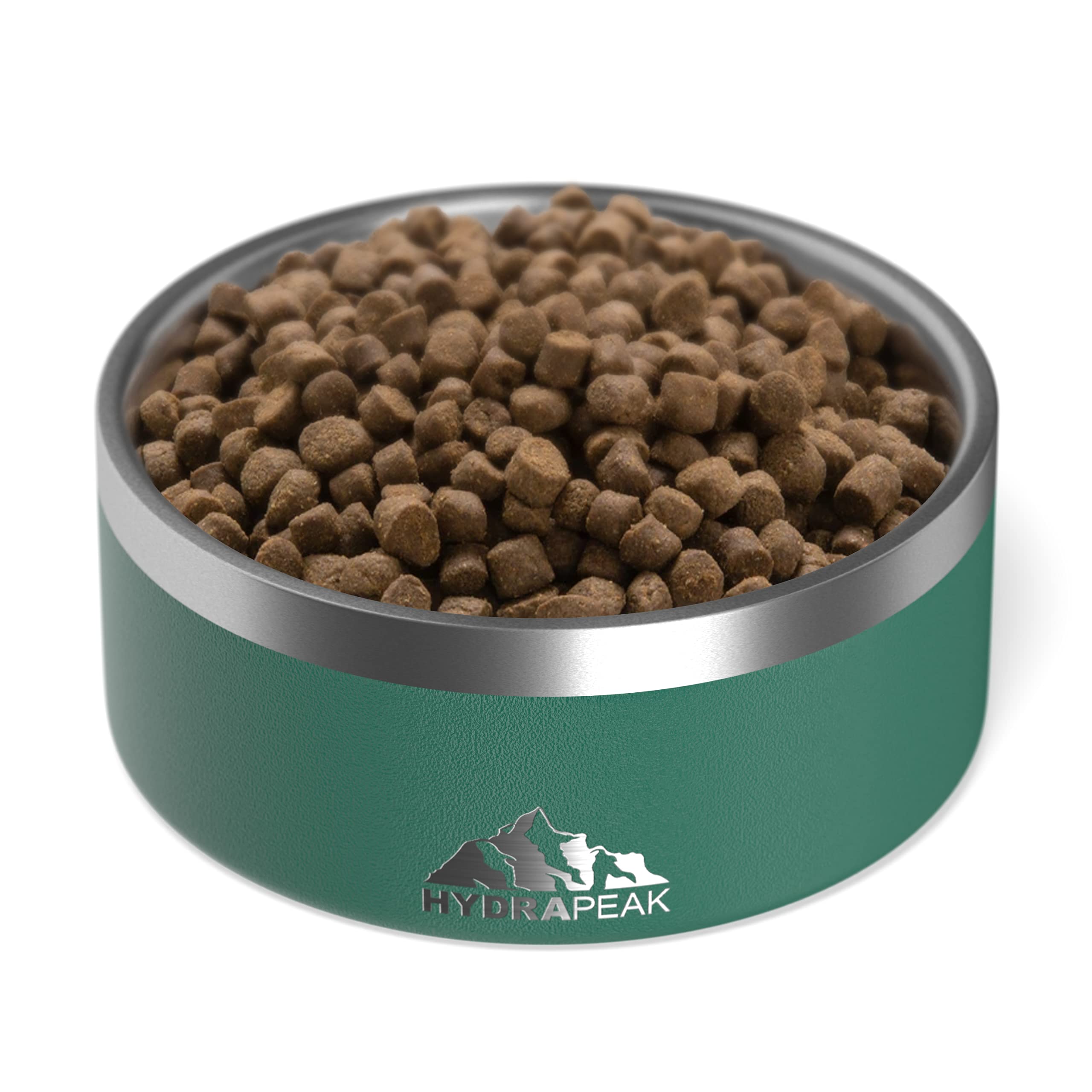 Hydrapeak Dog Bowl Non-Slip Stainless Steel 4 Cup - Forest, Water and Food Dish for Small to Medium Dogs