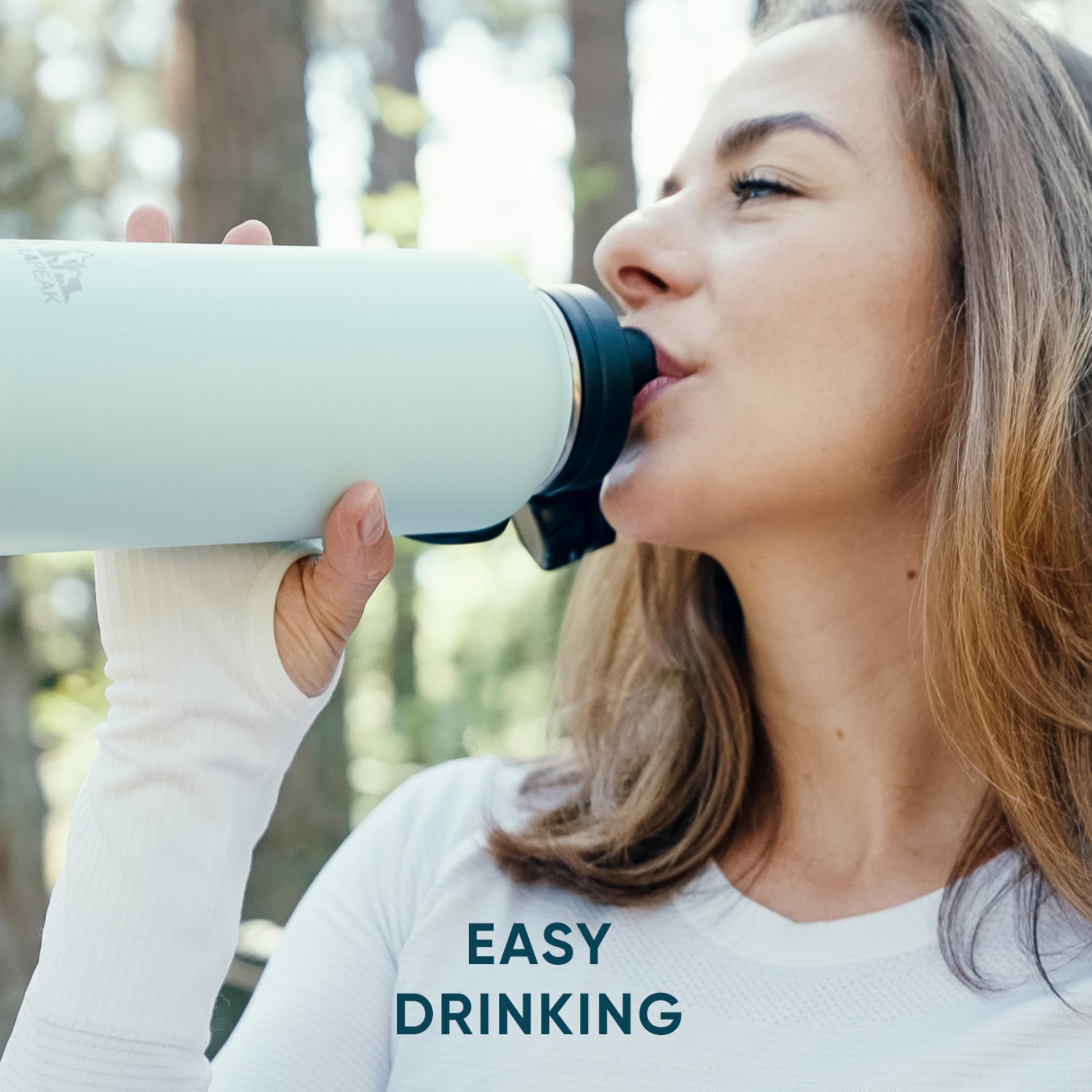 Hydrapeak Insulated Water Bottle with Chug Lid - 24H Cold, 12H Hot, Leak-Proof Stainless Steel