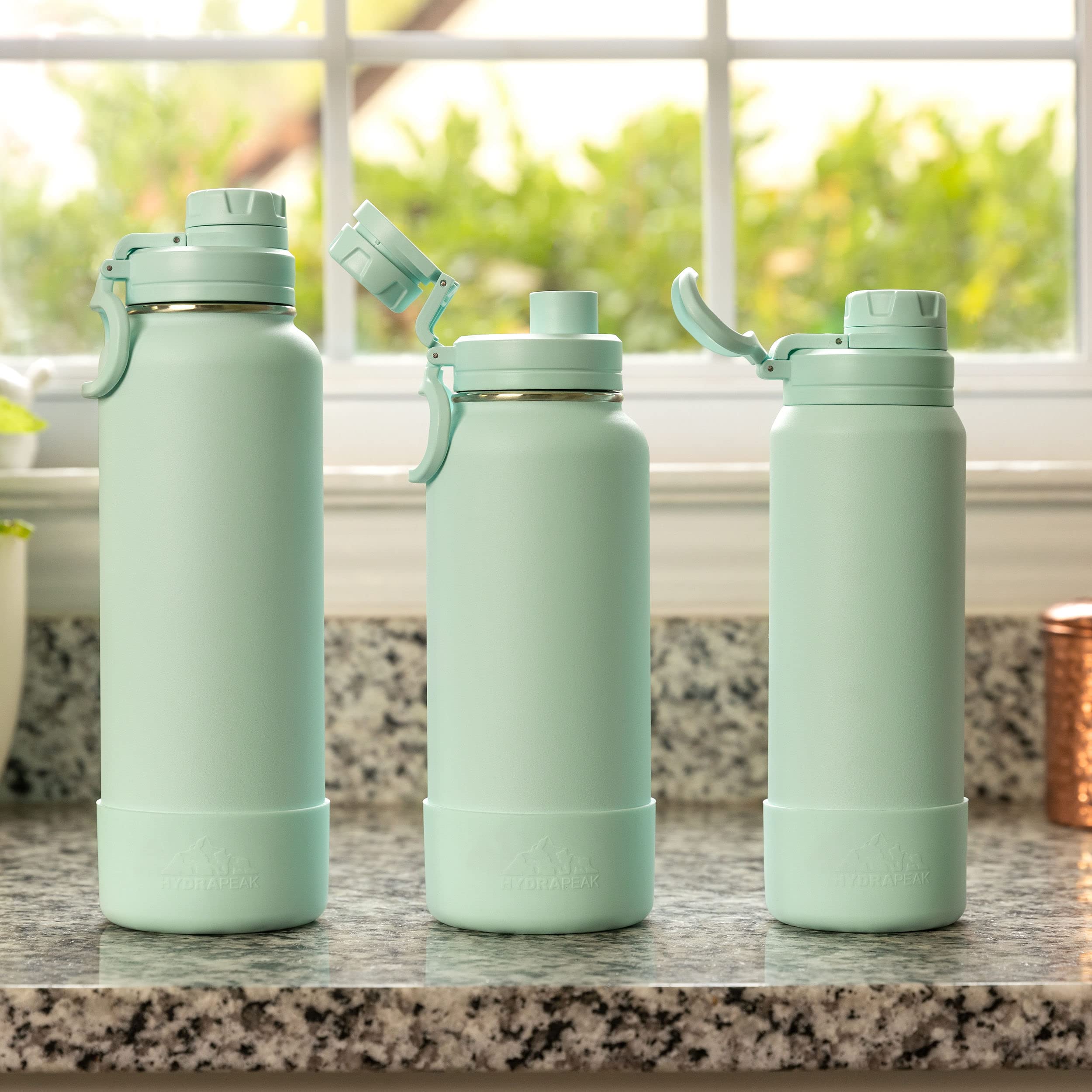 Hydrapeak 40oz Sport Insulated Water Bottle with Chug Lid – Orchid, Leak-Proof Stainless Steel with Matching Boot