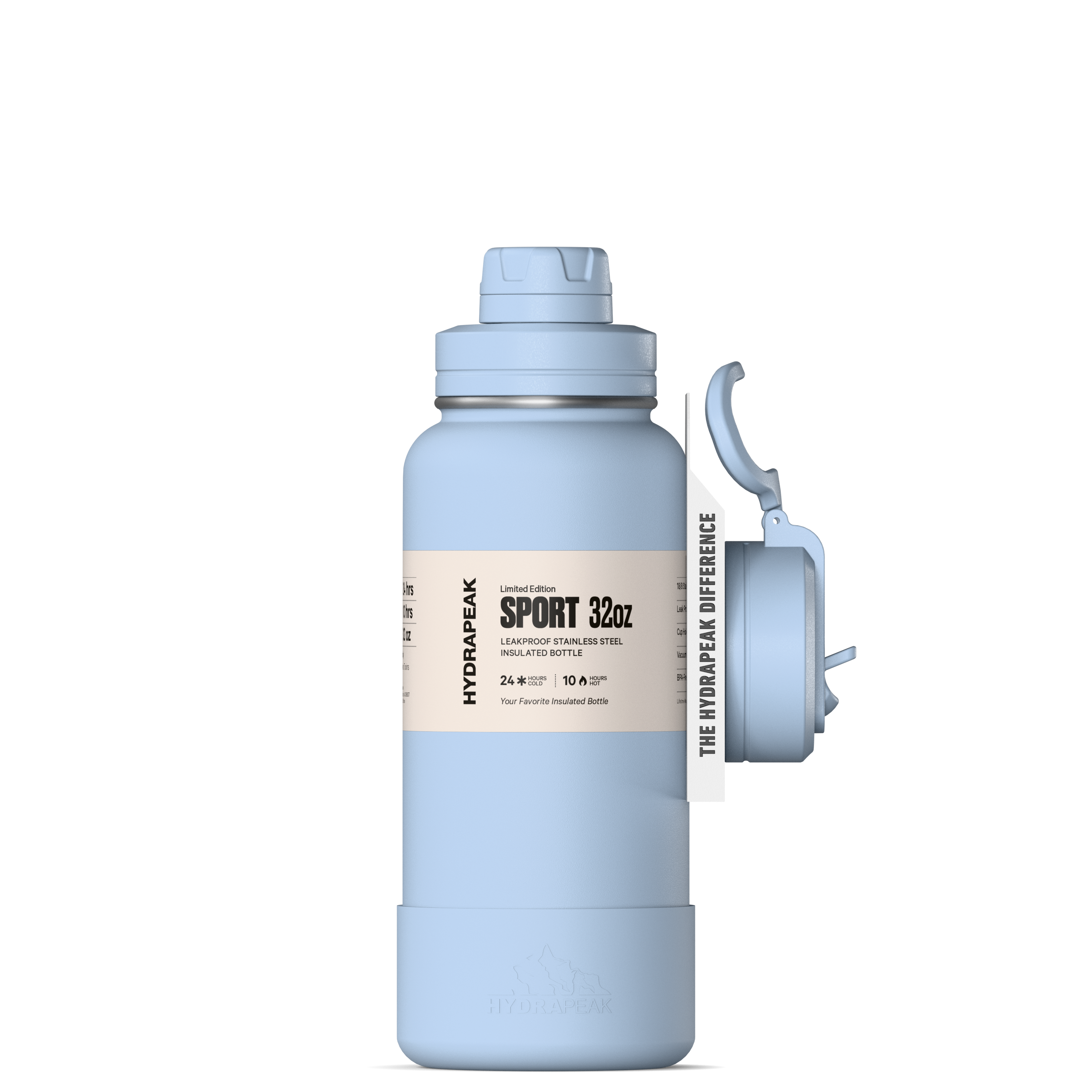 Hydrapeak 32oz Sport Insulated Water Bottle with Straw & Chug Lid