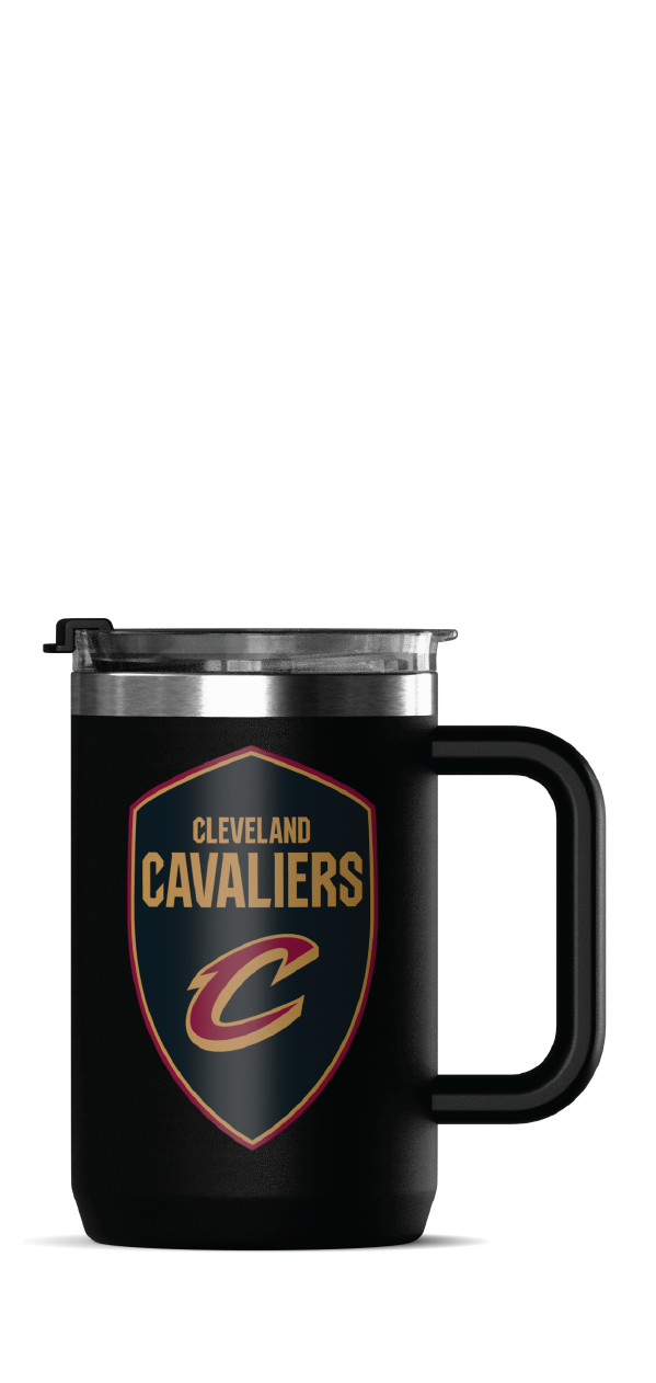 Hydrapeak NBA 18oz Insulated Coffee Mug - Stainless Steel Travel Cup with Handle & Flip Lid