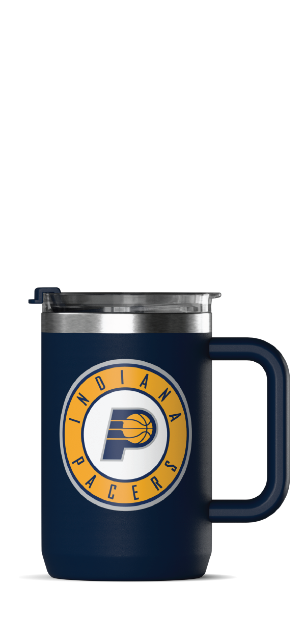 Hydrapeak NBA 18oz Insulated Coffee Mug - Stainless Steel Travel Cup with Handle & Flip Lid