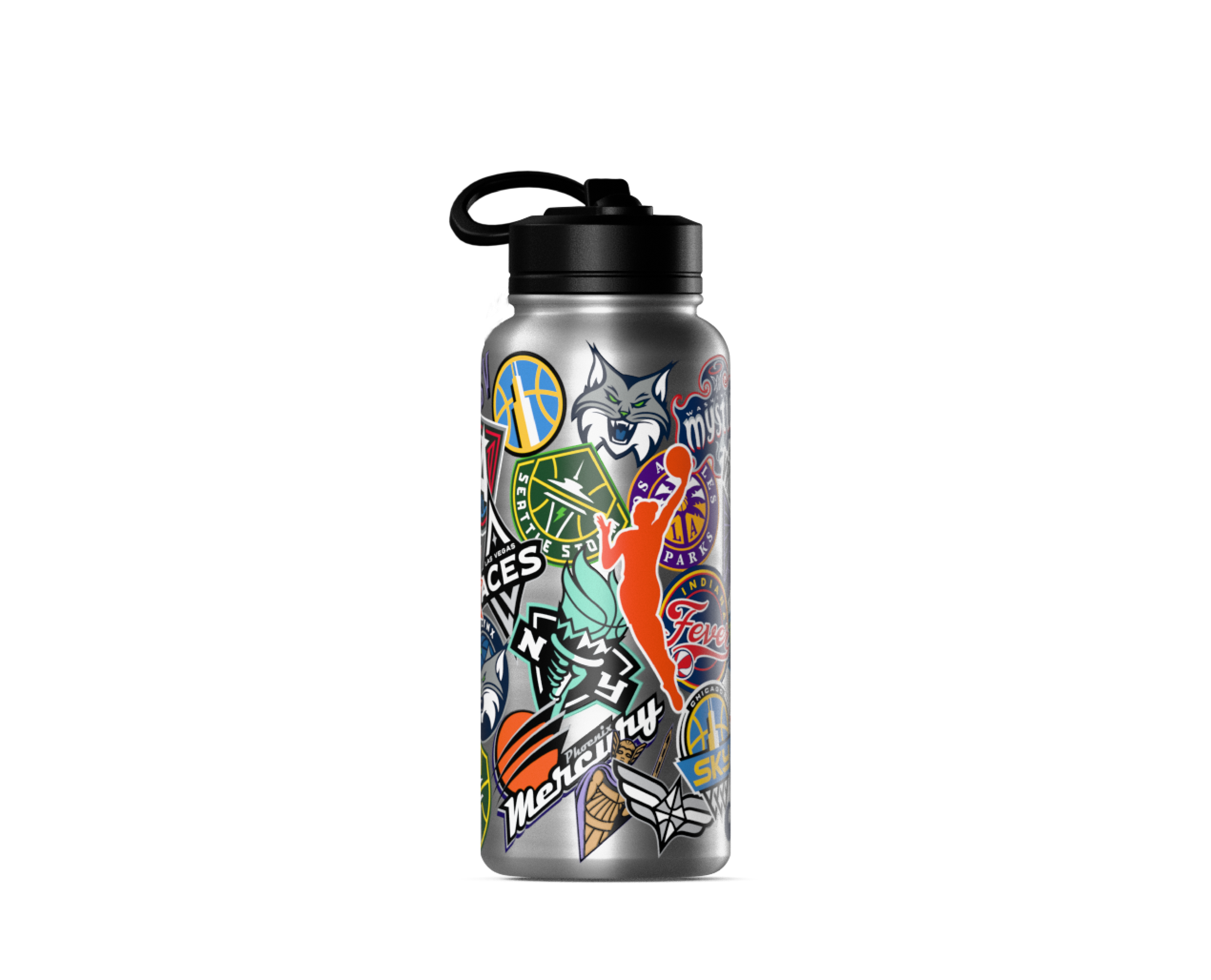 Hydrapeak WNBA 32oz All Team Sticker Print Bottle with Straw Lid