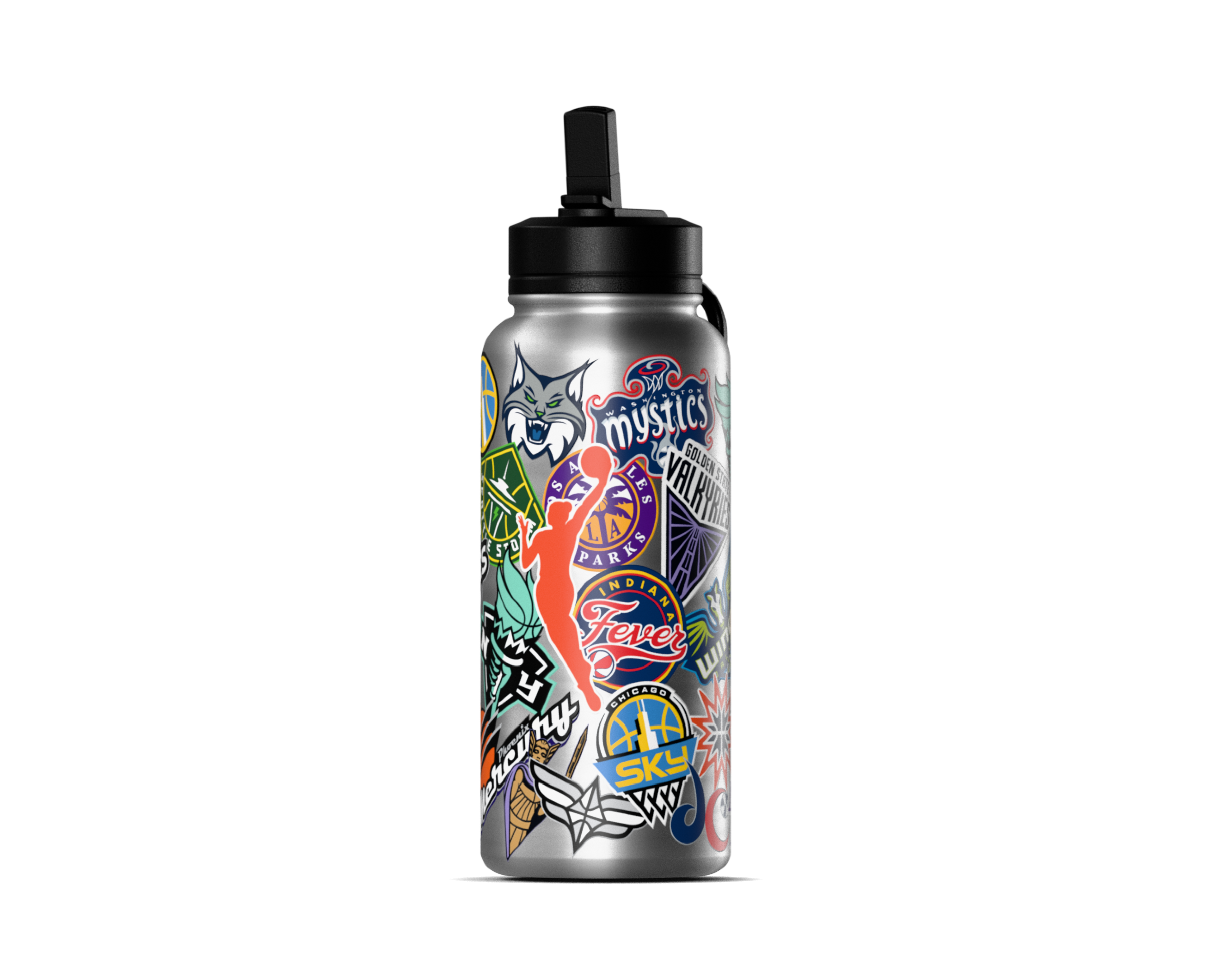 Hydrapeak WNBA 32oz All Team Sticker Print Bottle with Straw Lid